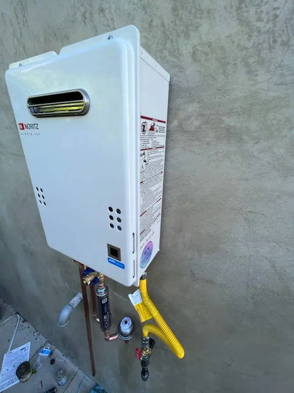 Tankless water heater installation for Falcon homes